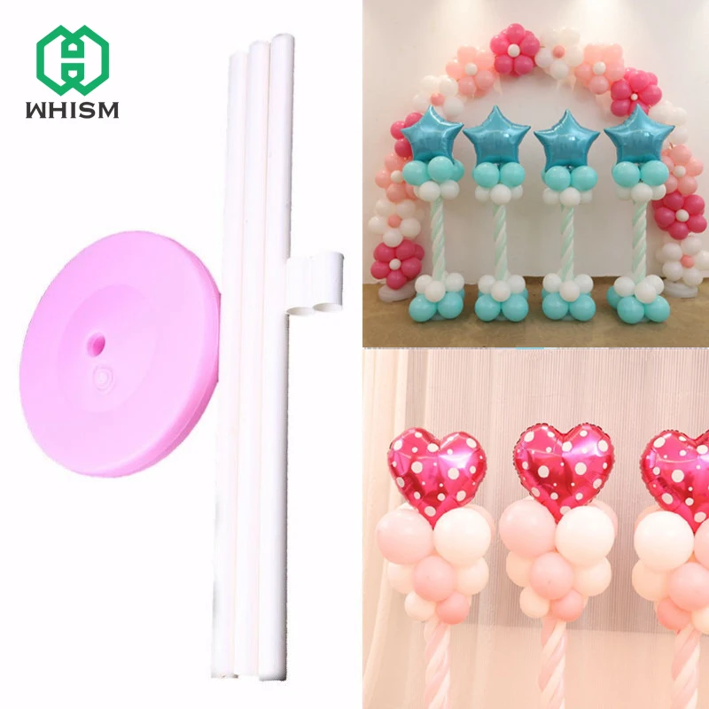  WHISM Arch Column Stand Upright Balloon Base Stand Display Builder Kits Holder for Birthday Wedding