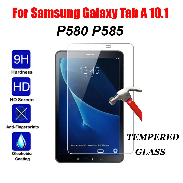

9H Tempered Glass For Samsung Galaxy Tab A 10.1" P580 P585 0.3MM Explosion-Proof Toughened Film Screen Protector Cover Guard