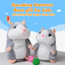 Cute Walking Russian Talking Hamster Wooddy Time Stuffed Plush Animal Dolls Speaking Kid Educational font b