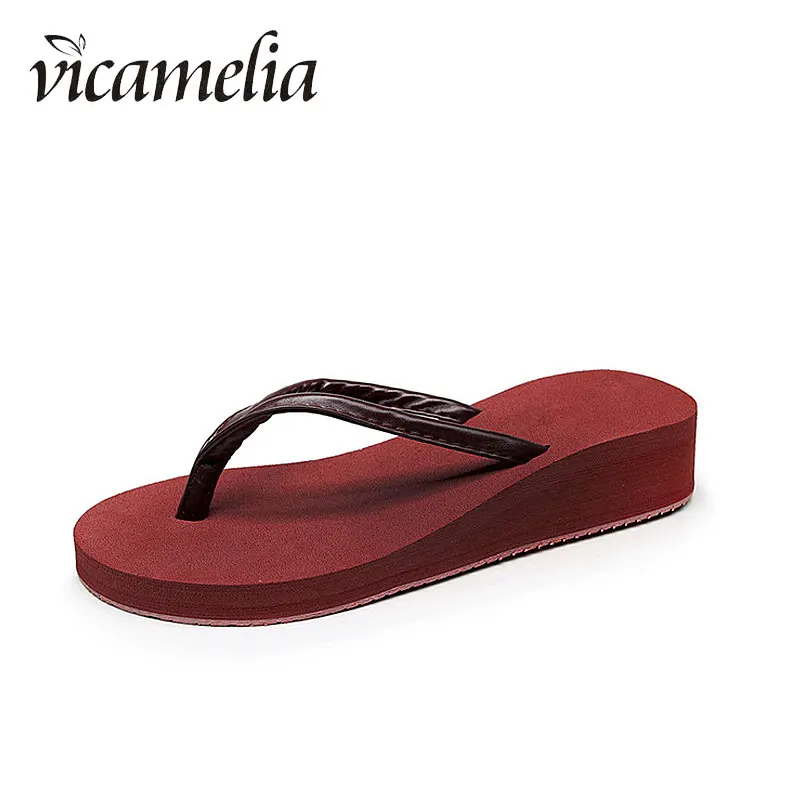 

2019 Newest Fashion Summer Beach Slippers Casual Flip Flop Women Flat Jelly Shoes Waterproof Wedge Slides 325