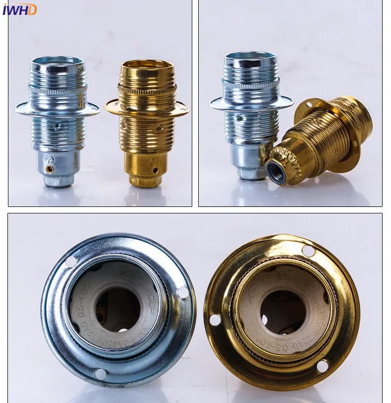 IWHD E14 патрон E27 светильник держатель лампы Douille Portalamparas винтажный Ретро патрон E27 патрон цоколь UL CE Homekit