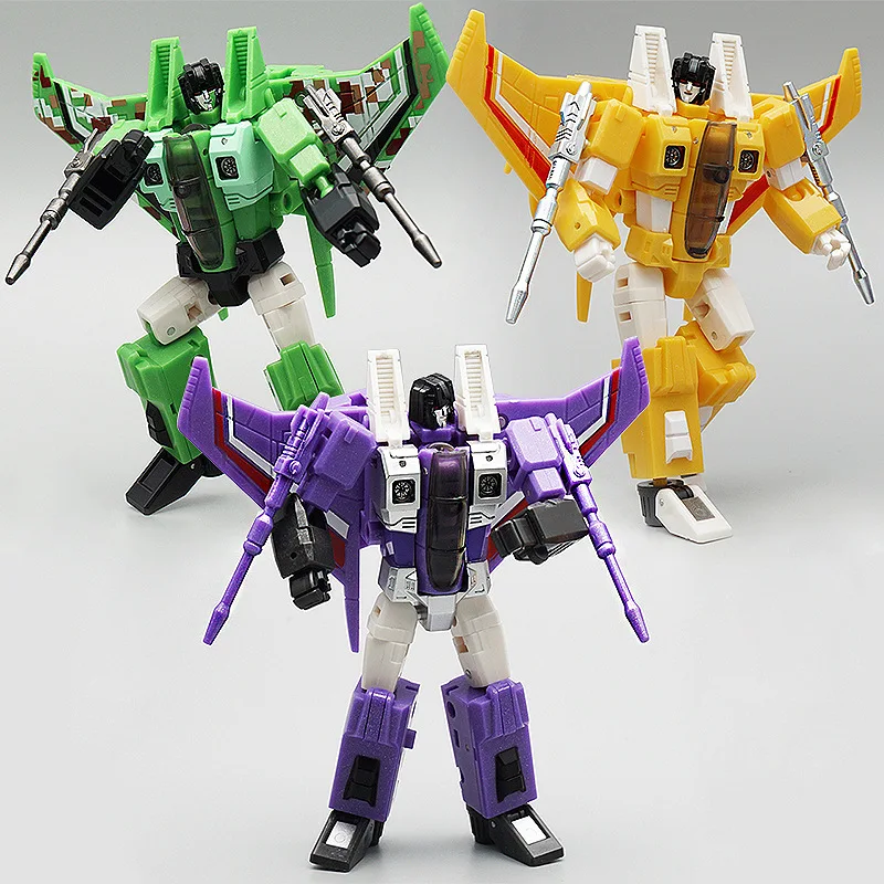 

3 Set Aircraft Model KO Anime Action Figure Transformation Fighter Sunstorm MFT MP11 Deformation Robot Children Toys Gift