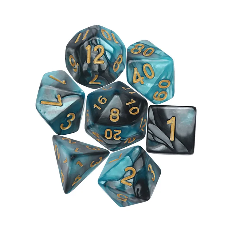 42pcsSet Digital dice Game Dungeons & Dragons Polyhedral D4-D20 Multi Sided Acrylic Dice hot sale#4d12 (9)