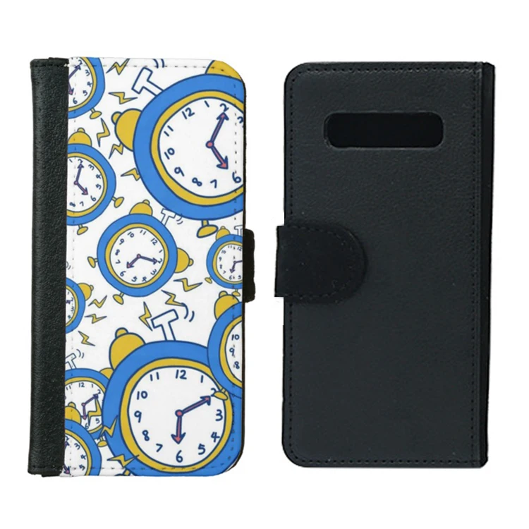 Blue Clock Artwork Custom flip leather phone cover for Samsung s10/s10 lite/s10 plus Dropshipping Support | Мобильные телефоны и