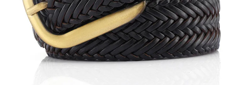 AKTRIS Ladie's оплетка кожаный пояс украшение натуральная игла Пряжка лоскутное цельнотканый ремень для женщин джинсы 3,8 см ширина FCO159