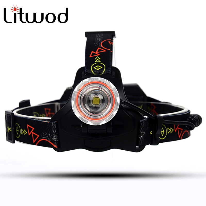 

Litwod z307306 Led Headlamp Lantern XM-L2+COB Head Lamp Head light zoomable Headlamps 18650 batteries USB Charge Box for hunting