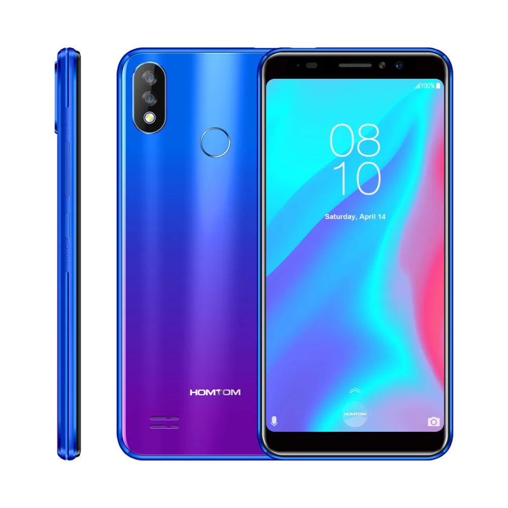 HOMTOM C8 5.5 inch HD+ 4G Smartphone 3000mAh 2GB RAM 16GB ROM Android 8.1 Quad Core Face ID Dual Back Cameras Mobile Cellphones
