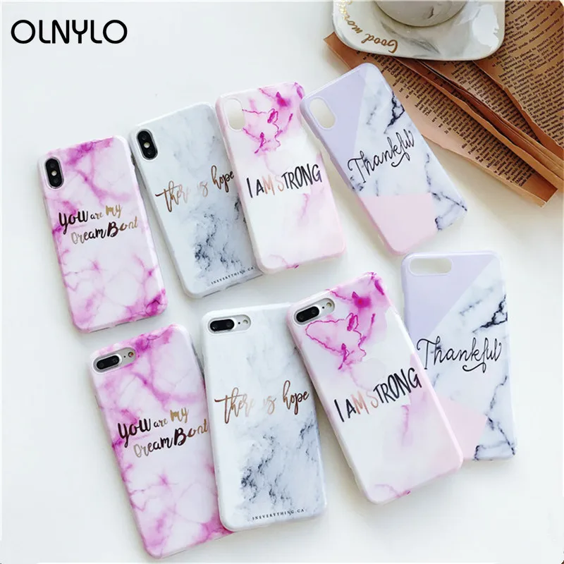Soft silicone marble phone case cover
