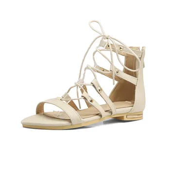 

Gladiator Sandals Women Soft Leather Summer Women Sandals Flat Brand New Nice