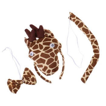 

Kids Giraffe Costume Accessory Set Giraffe Ears Headband Bowtie Tail Set
