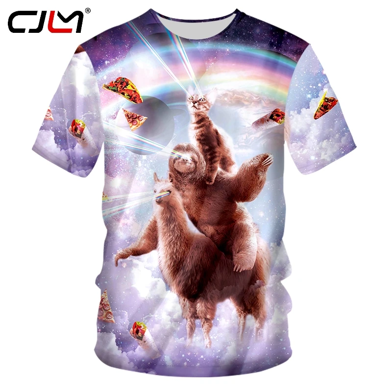 Sloth and Cat Womens Tee Shirts Long Sleeve Cotton Womens Tops