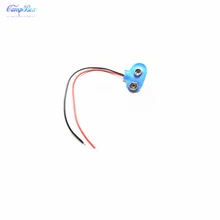 10Pcs Blue T-Type 9V PPP3 Battery Wire Junction Snap Clip Case Socket With Wires