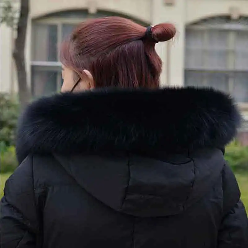 

JKPnatural fox scarf ladies fox fur collar fashions down jacket fur collar real fox fur collar men and women coat hat decoration