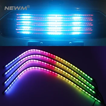 

4x 60cm car-styling RGB Led headlight Knight Night Rider LED Strip Scanner Lighting Bars Flexible Front Grille light strip