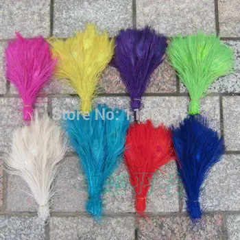 

EMS Free shipping dyed peacock feather 800pcs/lot length 25- 30 cm 10-12 inch beautiful DIY peacock feather plumage decoration
