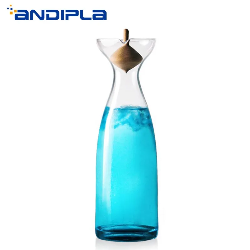 1200ml Creative Transparent Glass Water Bottles Lemon Flower Teapots Fruit Juice Kettle Home High Capacity Coffee Pots Drinkware | Дом и сад