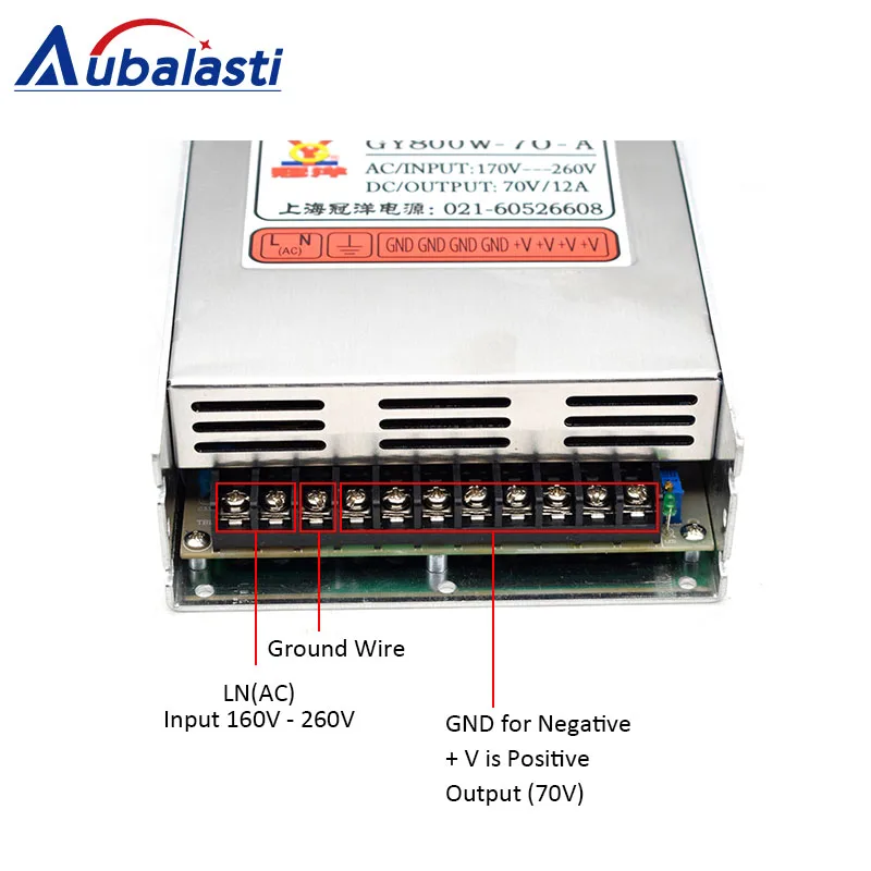 Aubalasti гравировальный станок переключатель источника питания для вождения 70-90 в Регулируемый GY800W-70A ток 12А