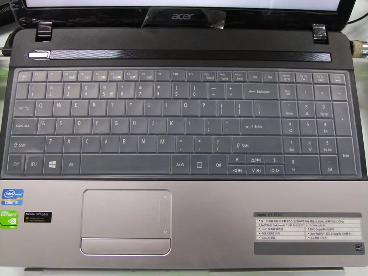 Силиконовый чехол для клавиатуры для acer Aspire eMachines E442 E1-531G E1-571G 8572g NE-522