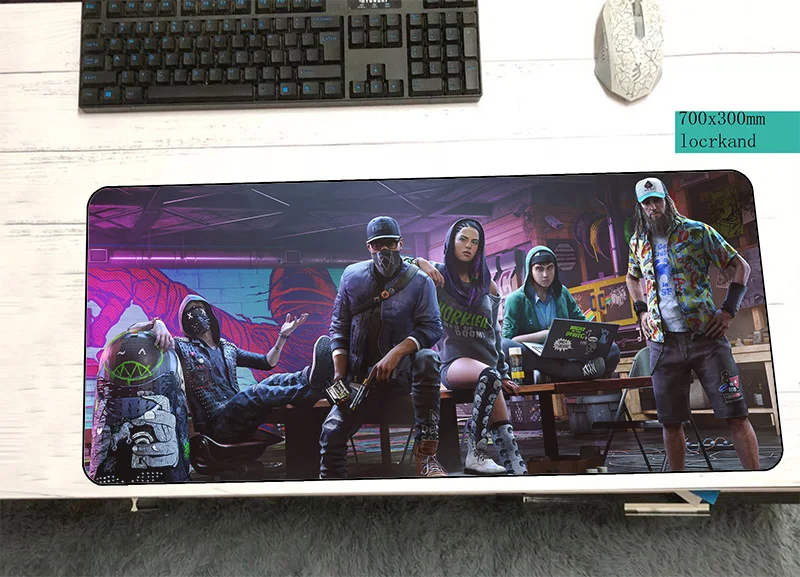 

Watch Dogs 2 padmouse 700x300x2mm gaming mousepad game High-end mouse pad gamer computer desk locrkand mat notbook mousemat pc