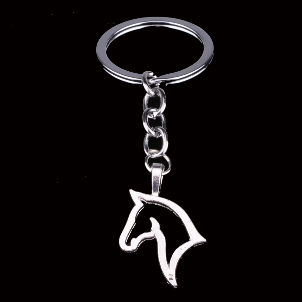 

Silver Plated Horse Head Key Chains Rings Friendship Friends BFF Keyrings Keychain Family Women Men Gift Bag Car Free Shipping