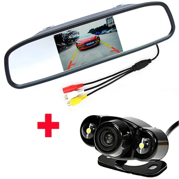

Auto Parktronic 4.3" tft LCD Car Rearview Mirror Reversing Camera Monitor with Rear View Camera Video Parking Kit Night Vision