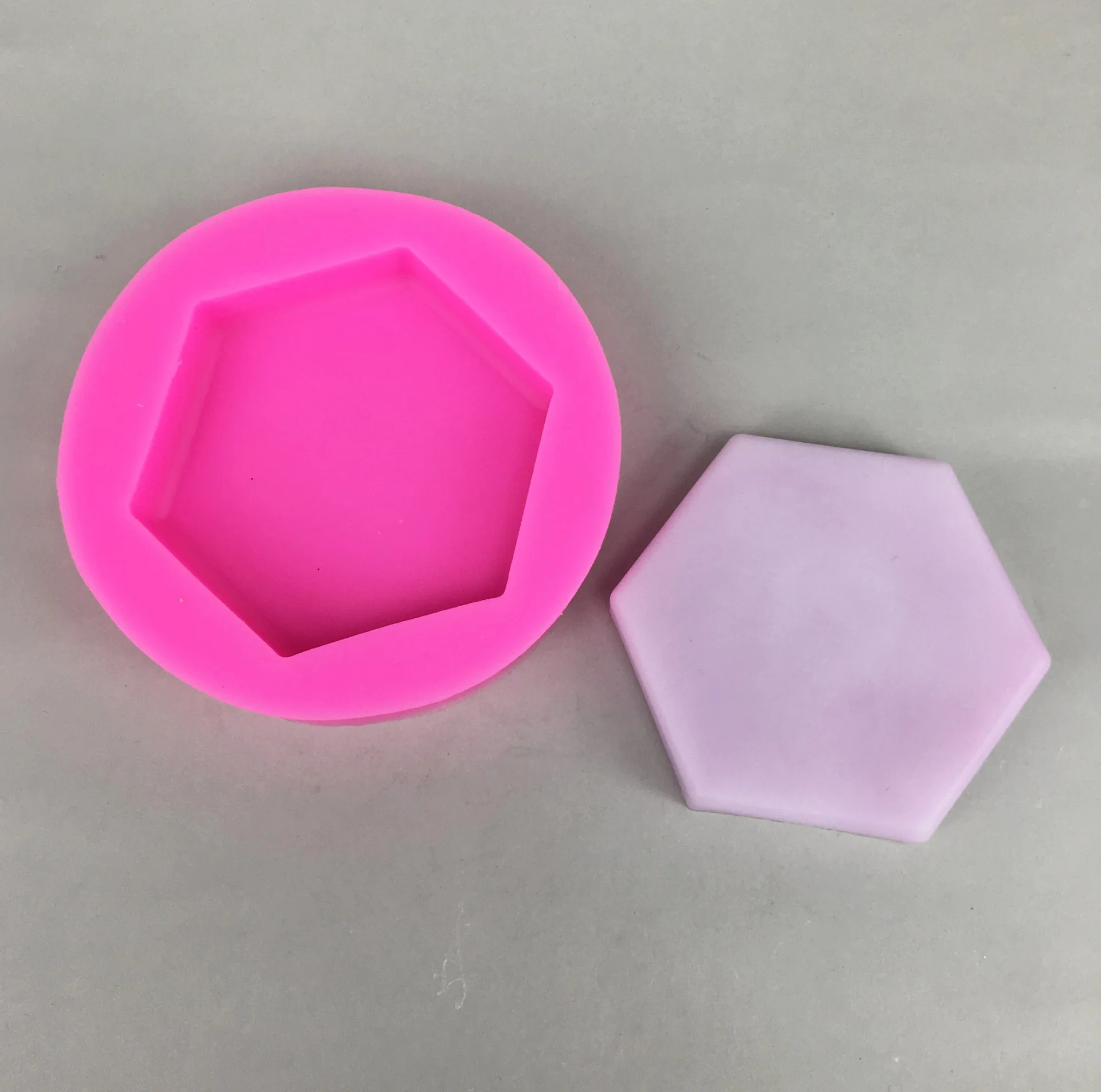 Hexagonal aromatherapy gypsum mould for automobile pendant chocolate sugar craft hand soap silicone mold