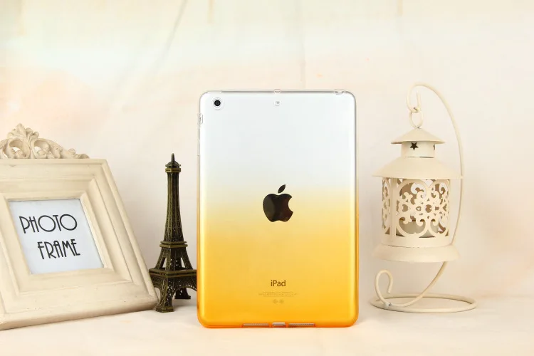 Роскошный Радужный цветной Чехол для iPad Mini 4, мягкий тонкий силиконовый защитный чехол для задней панели, чехол Mini4 - Цвет: Gold