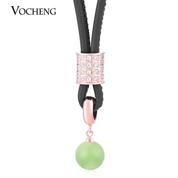 

10pcs/lot Endless Charms Necklace 10 Colors Round Natural Stone Rose Gold Color Interchangeable Jewelry VC-135*10