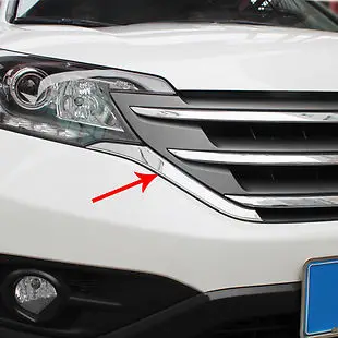 

Chrome Front Grille Around Trim trims 2PCS For HONDA CRV 2012 2013