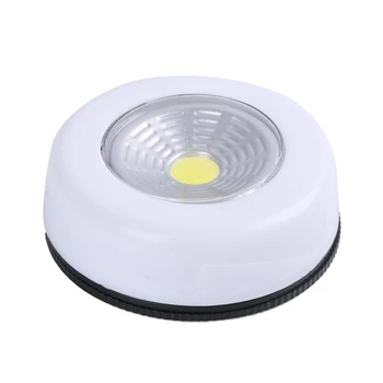 

COB LED Cordless Stick Tap Wardrobe Touch Light Lamp 3W Battery Powered Kitchen Cabinet Closet Push Tap Home Stick On Lamp Blub
