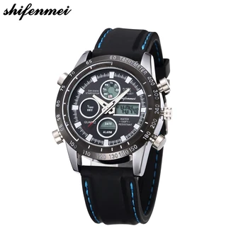

2019 new dual display watch sports business watch fashion neutral quartz watch gift clock men double show custodibus commemorati