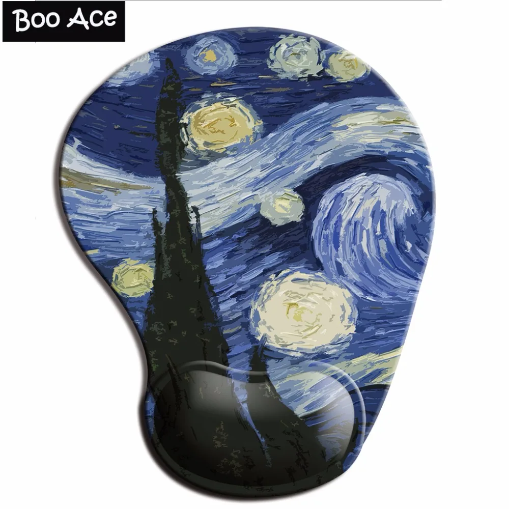 

Starry Sky Pattern 3D Mouse Pads with Silicone Gel Wrist Rest Gaming Mousepads 2Way Fabric