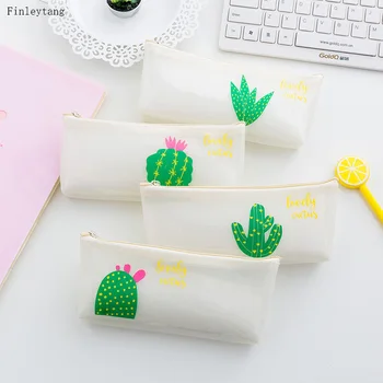 

New Stationery Cactus Silicone Pencil Box Creative Pencil Bag Cute Cartoon Pencil Case Stationery School Supplies Children Gift