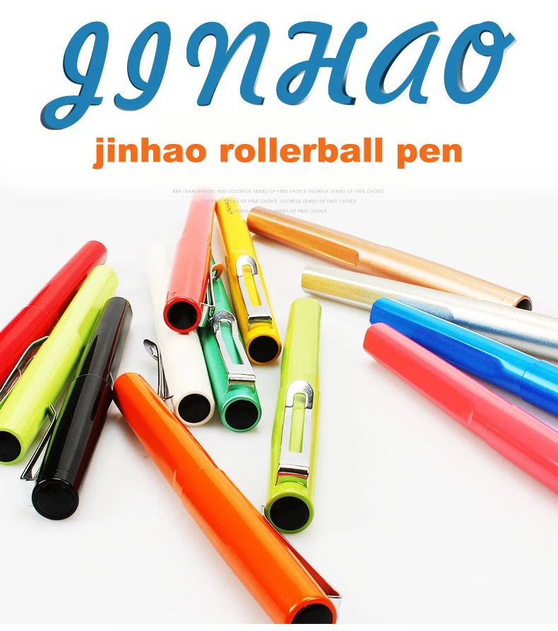 Jinhao Ручка-роллер Роскошная 599 шестицветная деловая металлическая шариковая ручка наконечник плоская ручка зажим 0,7 мм черный Заправка может настроить логотип
