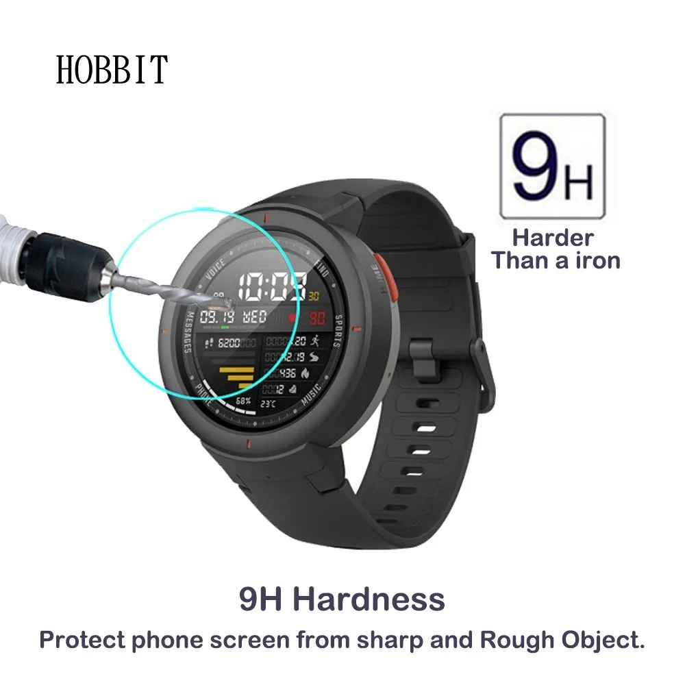 2Pack For Huami Amazfit Verge 0.3mm 2.5D 9H Clear Tempered Glass Screen Protector Smartwatch Film Scratch Resistant LCD Guard