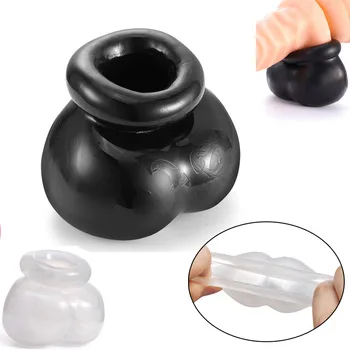 Male Sex Toys Scrotum Bondage Restraint Penis Rings Man Time Delay Lasting Chastity Cage Cock Ring Ball Stretcher Gay Sex Toys 3