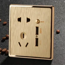 Настенная розетка пять отверстий розетка с USB портом разъем