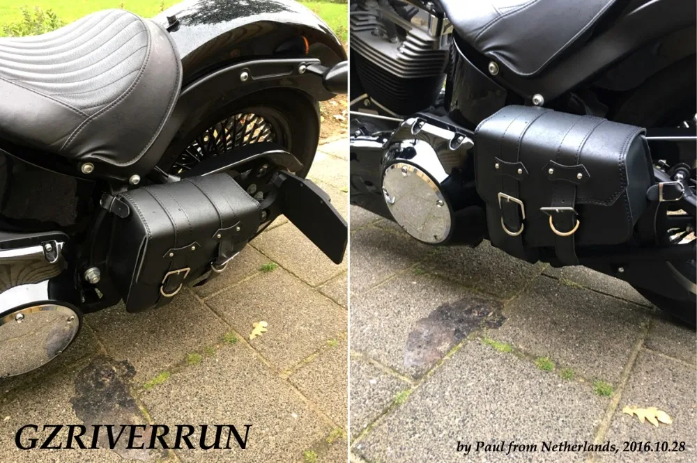 Gzriverrun ПУ кожа Saddlebag для Harley Davidson Sportster XL 883 1200 черный 2 шт. мотоциклетные Чемодан инструмент стороны сумка