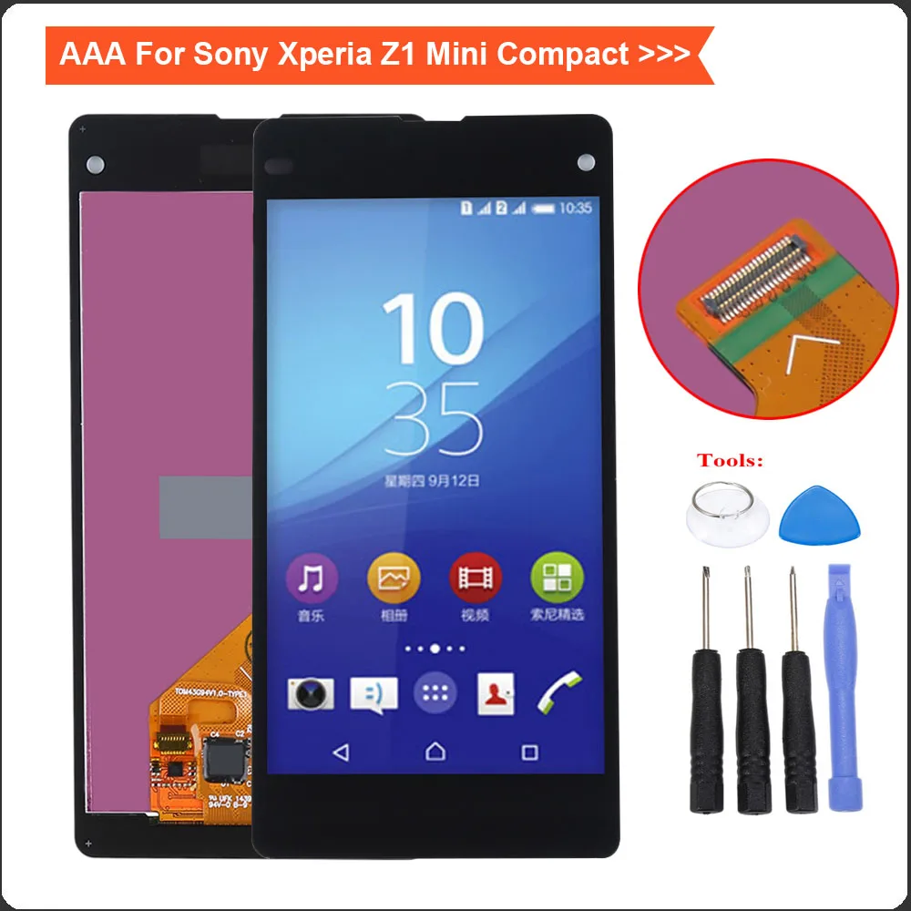 

LCD for SONY Xperia Z1 Compact Display M51W D5503 LCD Digitizer Replacement Touch Screen For SONY Xperia Z1 Compact LCD