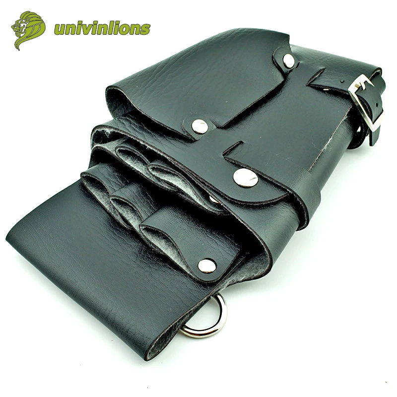 

12*22 cm hair style tools leather barber scissor bag salon hairdressing holster pouch case with waist shoulder belt peluqueria