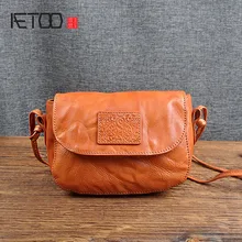 AETOO Original new bag leather handbags Sen retro retro art spring and autumn temperament fashion vegetable tanned cowhide