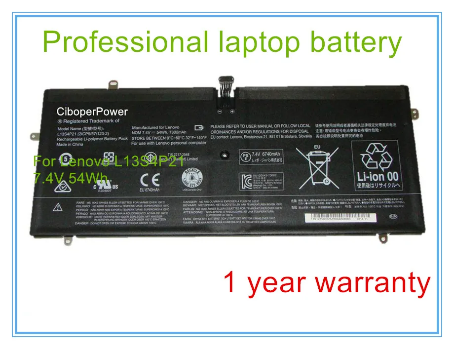 54wh 7300 мА/ч, L13S4P21 ноутбук Батарея для MacBook Pro 13 серии L12m4p21 121500156 21cp5/57/128-2