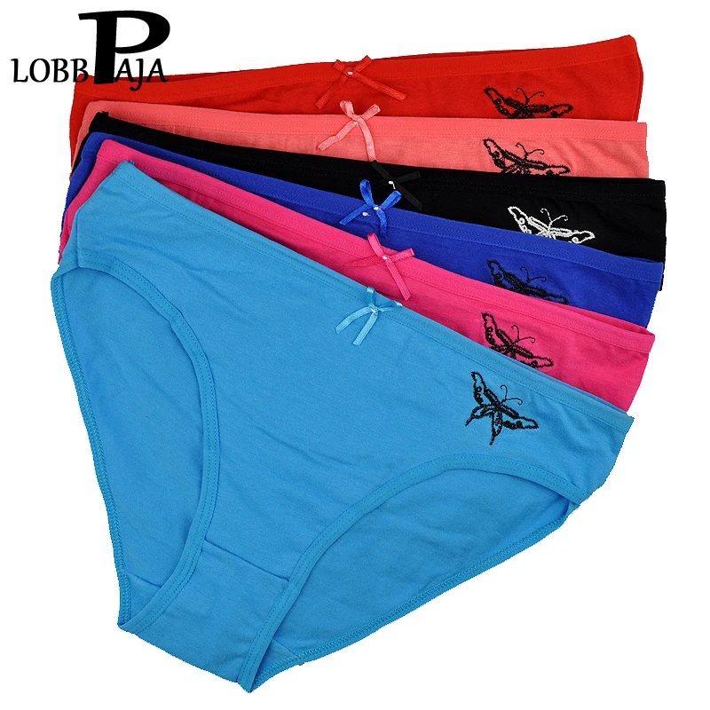 LOBBPAJA Brand Wholesale Lot 12 pcs Women Underwear Cotton Sexy Panties