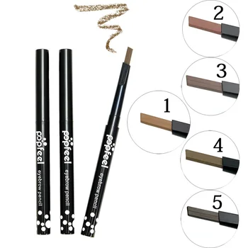 

popfeel Automatic Brown Eyebrow Pencil Makeup Waterproof Eyebrow Enhancer Pen For Women Eye Brow Shadows Cosmetics Kit