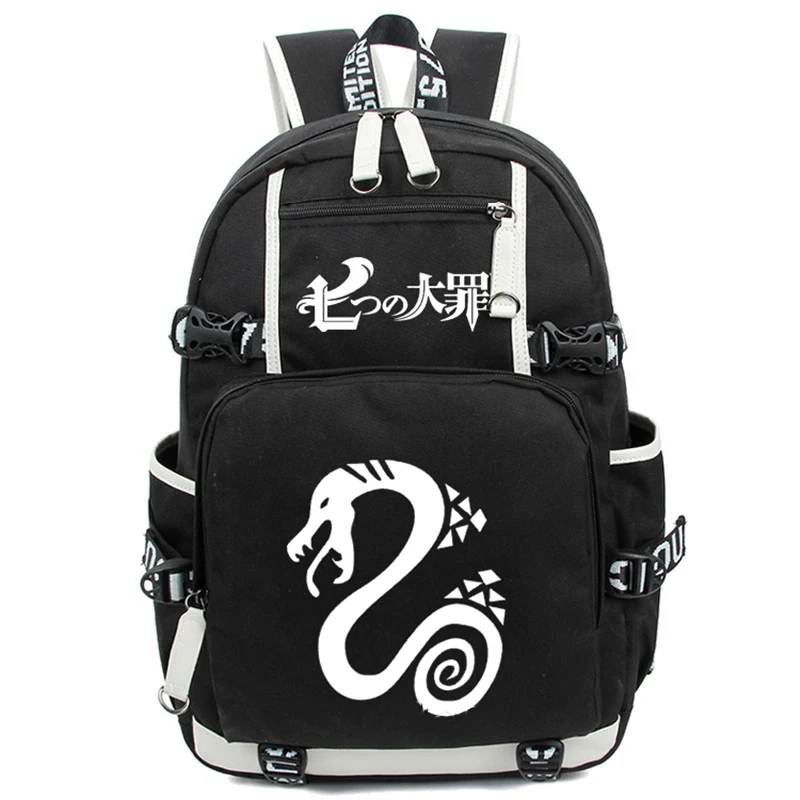 

Anime The Seven Deadly Sins Nanatsu No Taizai Students Schoolbag Travel Backpacks Rucksack Nylon Luminous Print Shoulder Bag