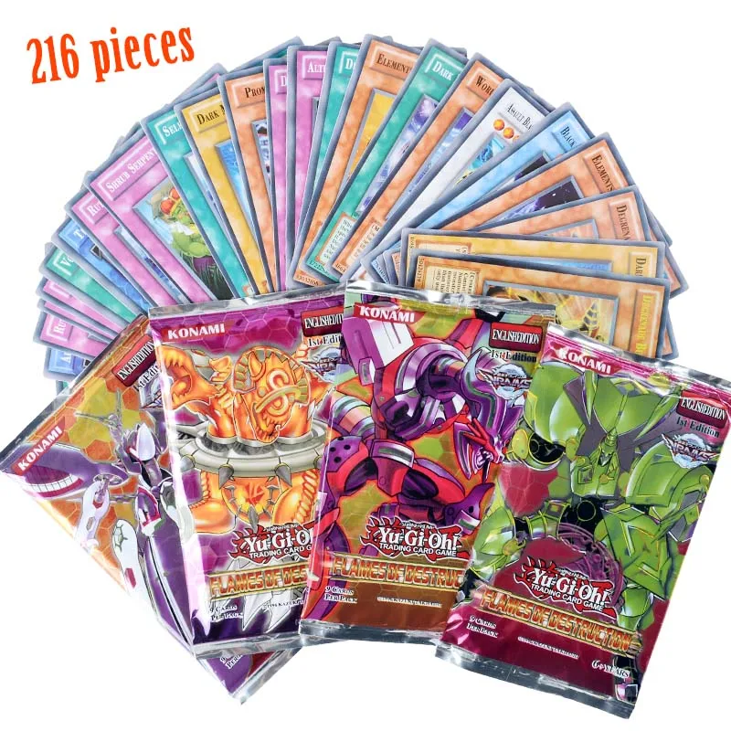 Yugioh 216 шт набор с коробкой yu gi oh Аниме игровая коллекция карт детские игрушки для мальчиков - Цвет: 216pcs