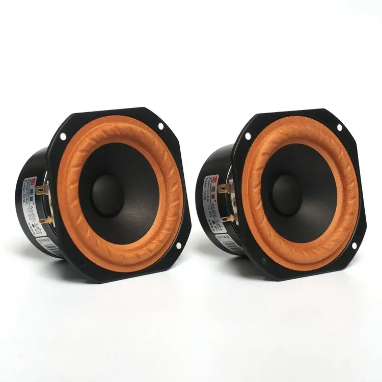 

2PCS Audio Labs 4'' Full Frequency Speaker Driver Unit Square Frame/Basket Magnetism Shielded 15W Pair Price
