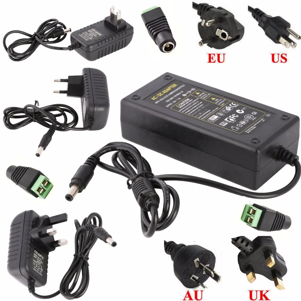 В виде бабочек новинка 12/24V US AU UK EU 1A 2A 3A 5A 6A 7A 10A 100V 240V конвертер адаптер Питание