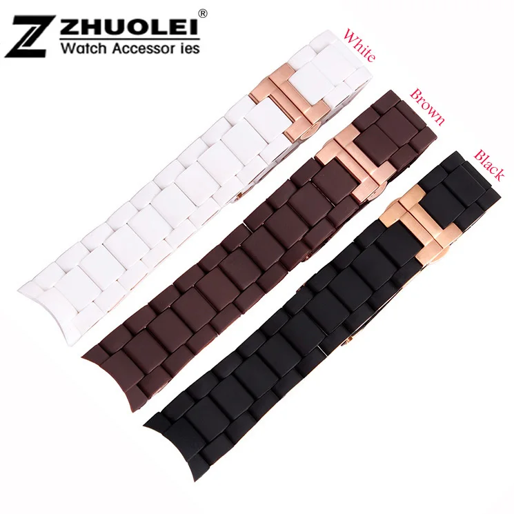 

Replacement Watch Band 20mm 23mm NEW Silicone Rubber Diver Watch Strap Band For AR5890 AR5858 AR591