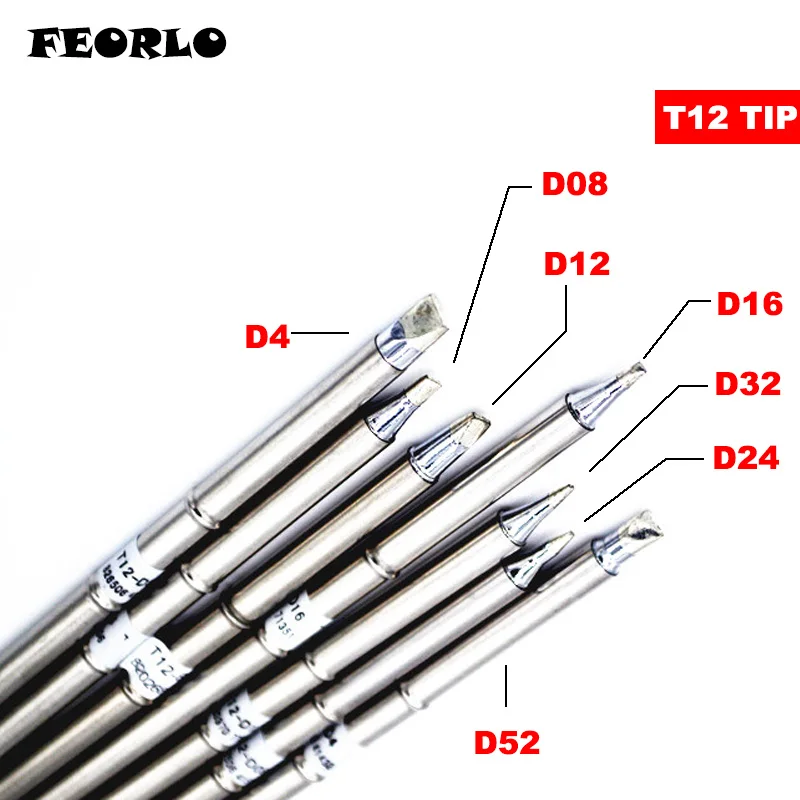 

Solder Iron Tips T12-D4 D08 D12 D16 D24 D32 D52 soldering iron tips sting for Hakko Soldering Rework Station FX-951 FX-952